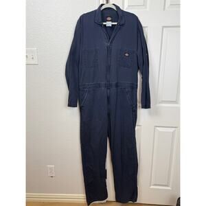 Dickies Men’s XLR Navy Blue 100% Cotton Utility Coveralls – Style 48300DN